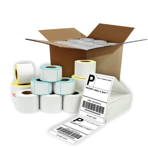 Custom 100mmx150mm 4×6 Shipping Barcode Thermal Labels Roll